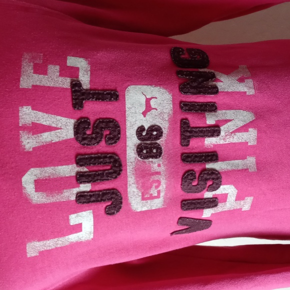 Victoria's Secret PINK My Favorite Sweats Long Hooded Sweatshirt - Picture 6 of 10